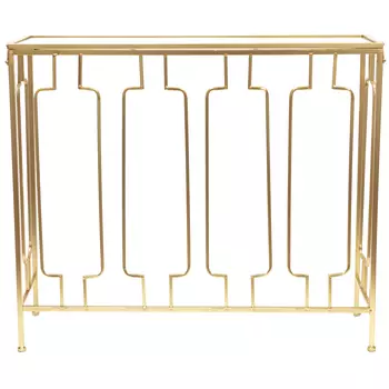 Консоль со стеклянной столешницей Glasar 91х32х77см