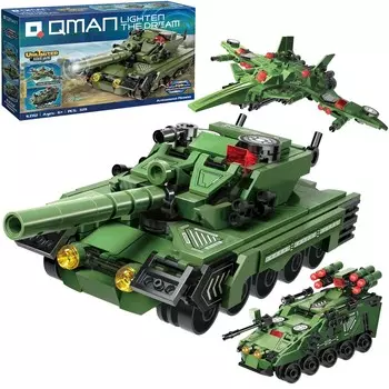 Конструктор Qman 3в1 танк (42112Q)