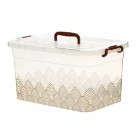 Контейнер для хранения прозрачный с рисунком 15л Полимербыт