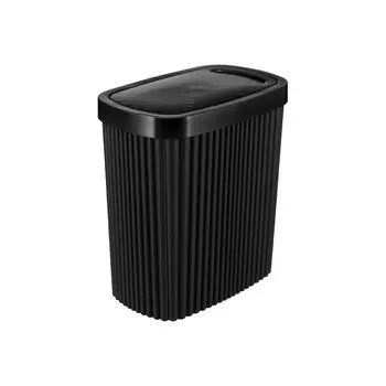 Контейнер для мусора Econova "Velvet" 1,9л 16х10х17,2 см черный гранит (435204450)