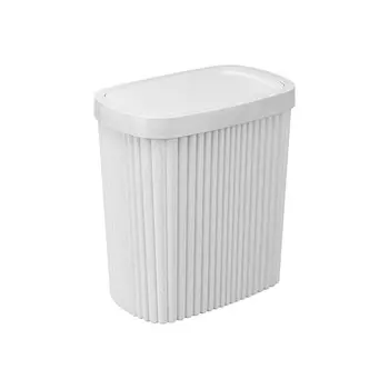 Контейнер для мусора Econova "Velvet" 1,9л 16х10х17,2 см светло-серый флэк (435204438)