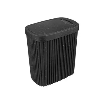 Контейнер для мусора Econova "Velvet" 5,9л 22,5х14х25,3 см черный гранит (435204350)