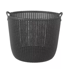 Контейнер круглый Curver l knit 30 л коричневый