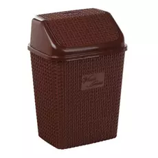 Контейнер мусорный Violet 10л с крышкой каппучино