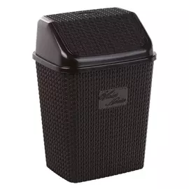 Контейнер мусорный Violet 10л с крышкой кофе