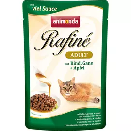 Корм для кошек ANIMONDA Rafine Soupe говядина, мясо гуся и яблоко 100г