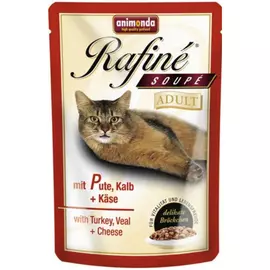 Корм для кошек ANIMONDA Rafine Soupe индейка, телятина и сыр 100г