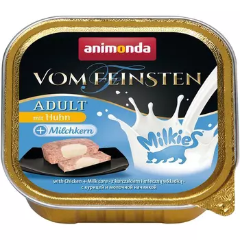 Корм для кошек ANIMONDA Vom Feinsten Adult с курицей и молочной начинкой 100 г