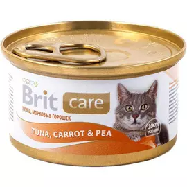 Корм для кошек Brit Care Тунец, морковь, горошек 80 г