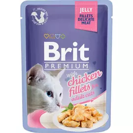 Корм для кошек Brit Premium Cat Jelly Кусочки из куриного филе в желе 85 г