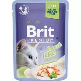 Корм для кошек Brit Premium Cat Jelly Кусочки из филе форели в желе 85 г