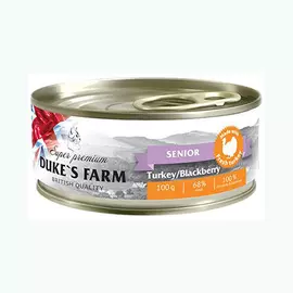 Корм для кошек DUKE'S FARM индейка с ежевикой 100г