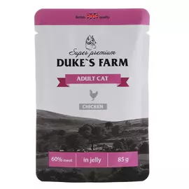 Корм для кошек duke's farm курица пауч 85г