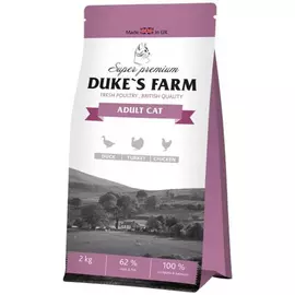 Корм для кошек DUKE'S FARM утка, курица, индейка 2кг