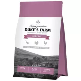 Корм для кошек DUKE'S FARM утка, курица, индейка 300г