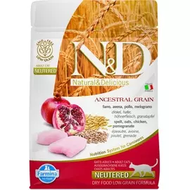Корм для кошек Farmina N&amp;D Ancestral Grain Line курица с гранатом 300 г