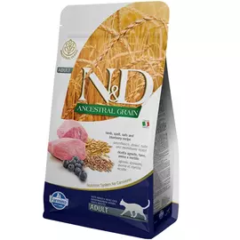 Корм для кошек Farmina N&amp;D Ancestral Grain ягненок, черника 300 г