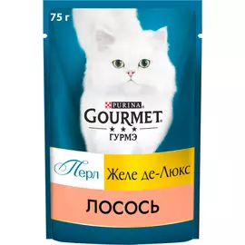 Корм для кошек GOURMET Perle Желе де-Люкс Лосось 75 г