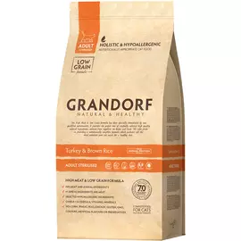 Корм для кошек Grandorf Adult Sterilised индейка с рисом 400 г