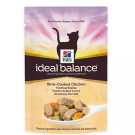 Корм для кошек HILL'S Ideal Balance Томленая курица, 85г