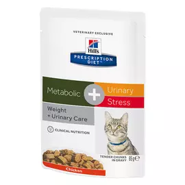 Корм для кошек Hill's Metabolic+Urinary+Stress для коррекции веса + от стресса 85 г