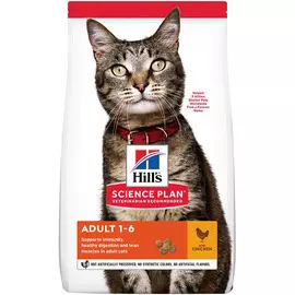 Корм для кошек Hill's Science Plan Adult 1-6 для взрослых кошек с курицей 1,5 кг