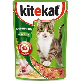 Корм для кошек Kitekat Кролик в желе 85 г