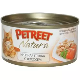 Корм для кошек PETREET Куриная грудка, лосось 70г