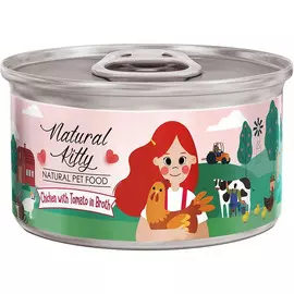 Корм для кошек Pettric Cherie Natural Kitty курица с томатом 80 г