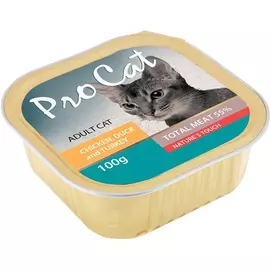 Корм для кошек Pro Cat Курица, утка и индейка 100 г