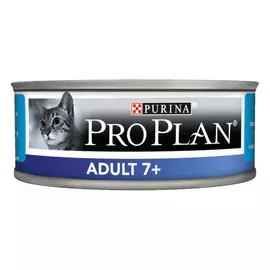 Корм для кошек PRO PLAN старше 7 лет, Мусс с тунцом 85г