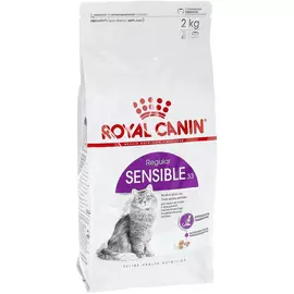 Корм для кошек ROYAL CANIN Sensible 33 для кошек с чувствительным пищеварением, птица 2кг