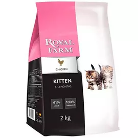 Корм для кошек Royal Farm Kitten Chicken для котят, с курицей, 2 кг