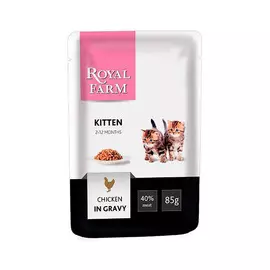 Корм для кошек ROYAL FARM курица в соусе 85г