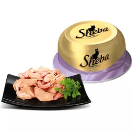 Корм для кошек SHEBA Коктейль из тунца с отборными креветками 80г
