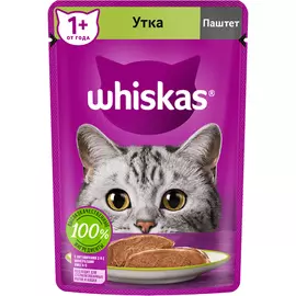 Корм для кошек Whiskas Паштет с уткой 75 г