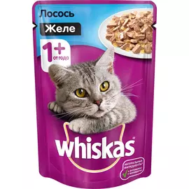 Корм для кошек Whiskas Желе с лососем 85 г