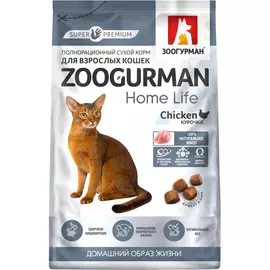 Корм для кошек Зоогурман Home Life Курица 1,5 кг