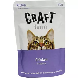 Корм для котят CRAFT FARM Курица в соусе 85 г