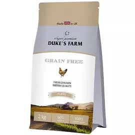 Корм для щенков Duke's Farm беззерновой, курица 2 кг