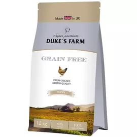 Корм для щенков Duke's Farm беззерновой, курица 12 кг