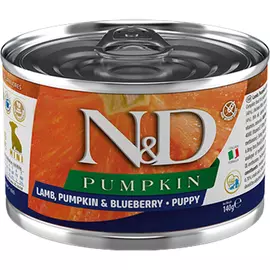 Корм для щенков Farmina N&amp;D Pumpkin Puppy для мелких пород, тыква, ягненок и черника 140 г
