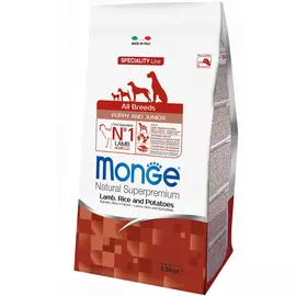 Корм для щенков Monge Dog Speciality Puppy &amp; Junior Mini Ягненок, Рис и Картофель 2,5 кг