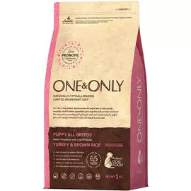 Корм для щенков ONE&amp;ONLY индейка с рисом 1 кг