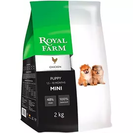 Корм для щенков Royal Farm Puppy для мелких пород, с курицей, 2 кг