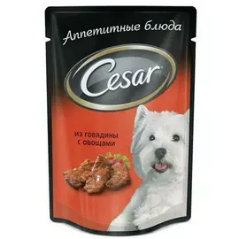 Корм для собак Cesar говядина с овощами 100 г