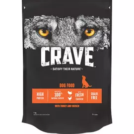 Корм для собак Crave курица и индейка 1 кг