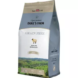 Корм для собак Duke's Farm Беззерновой, ягненок 12 кг