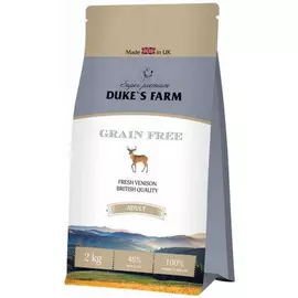 Корм для собак Duke's Farm Беззерновой, оленина 2 кг