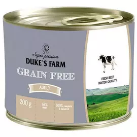 Корм для собак Duke's Farm Grain free говядина, клюква, шпинат 200 г